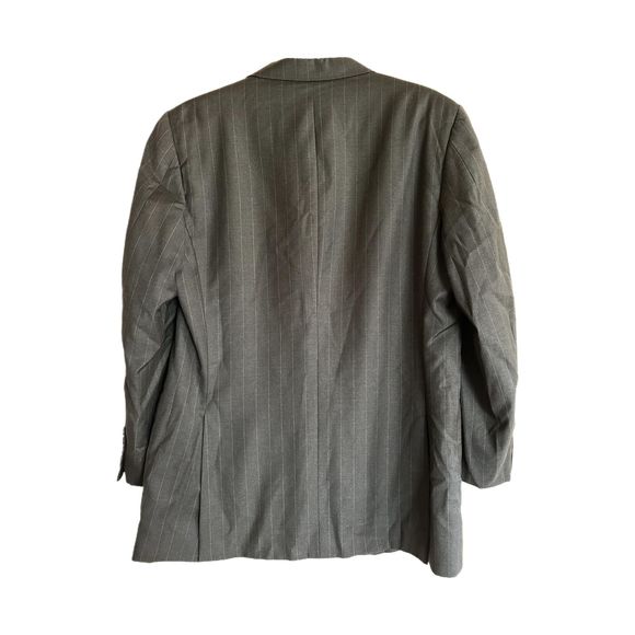 Hickey Freeman Gray Pinstriped Men's Blazer, Large, Pre-owned - Picture 2 of 5